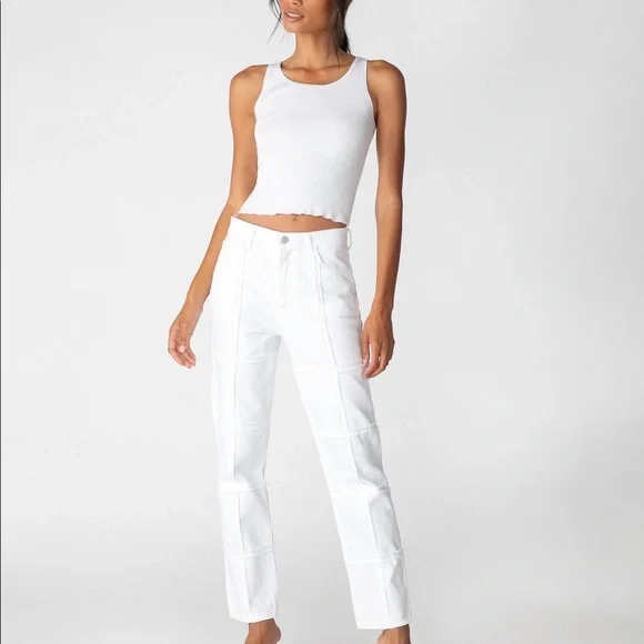 J Brand Jeans J Brand White Jeans Jules High Rise Ankle